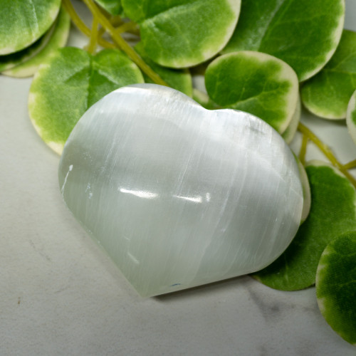 Selenite Medium Heart