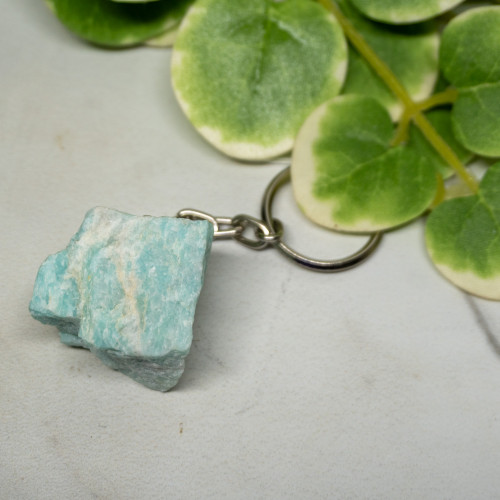 Amazonite Raw Keychain