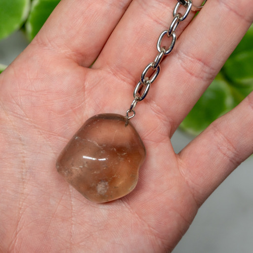 Smoky Quartz Polished Keychain