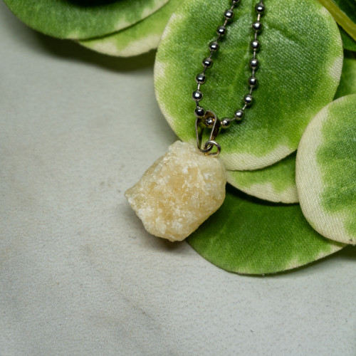 Orange Calcite Small Raw Necklace