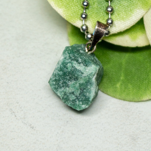 Green Aventurine Small Raw Necklace
