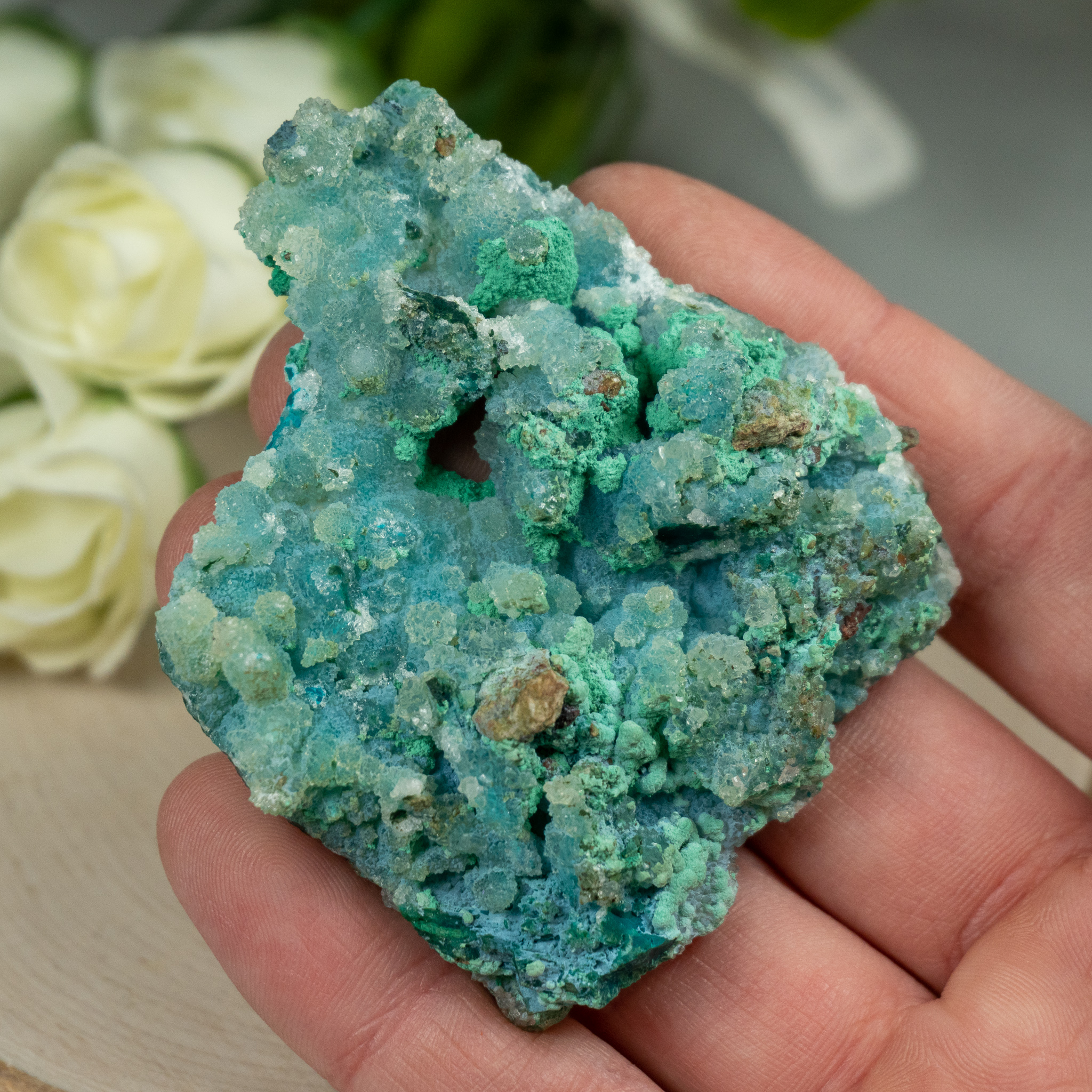 Gem Siclica over Druzy Quartz #3