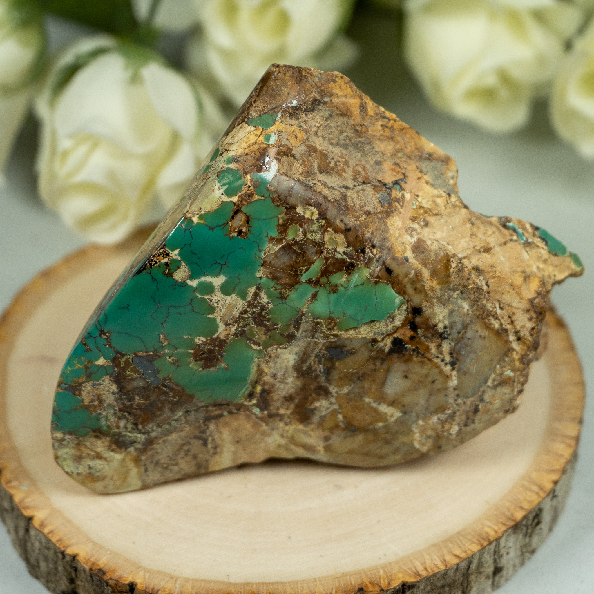 Polished Turquoise on Matrix 1 The Crystal Council