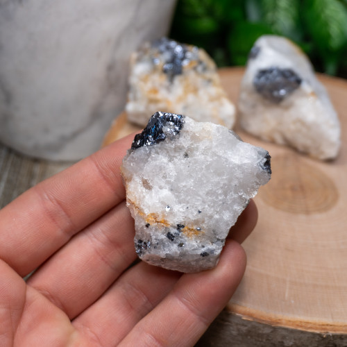Raw Galena in Quartz