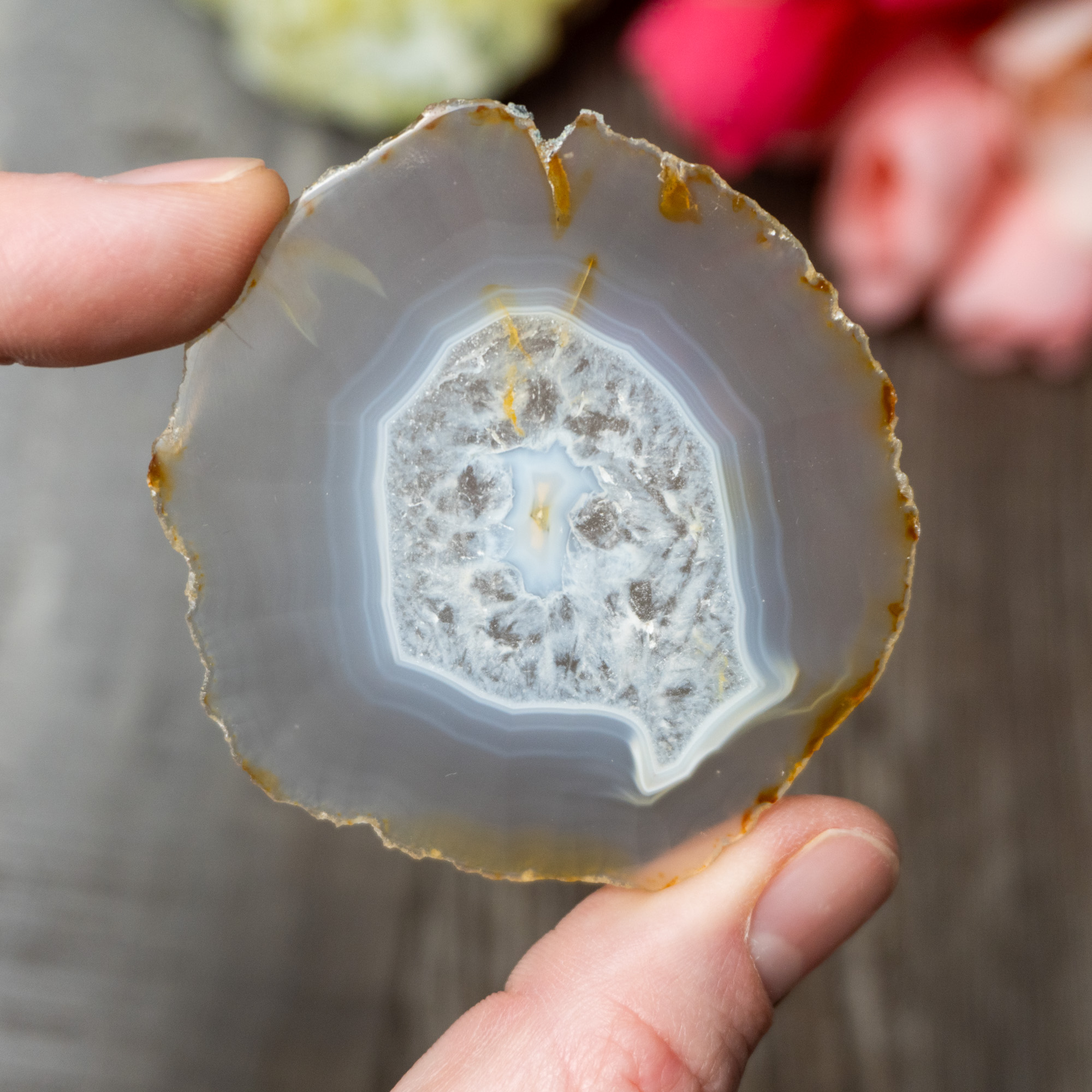 Iris Agate Large Slice #1