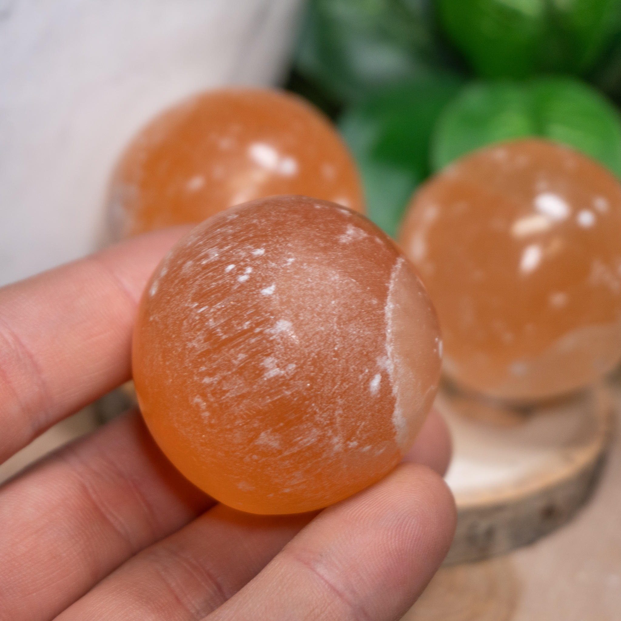 Orange Selenite Sphere