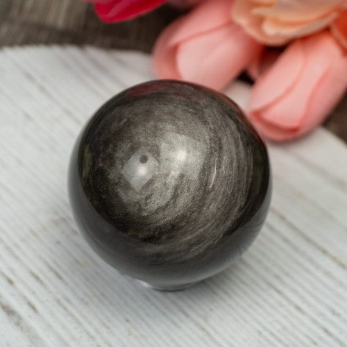 Silver Sheen Obsidian Sphere #7