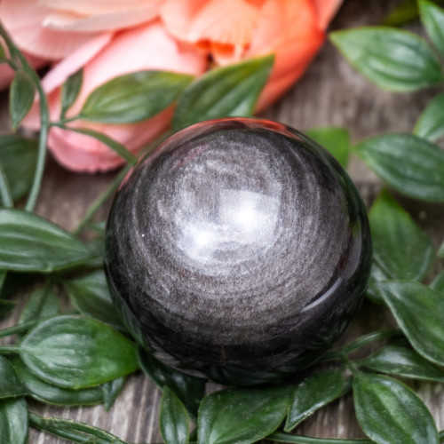 Silver Sheen Obsidian Sphere #6