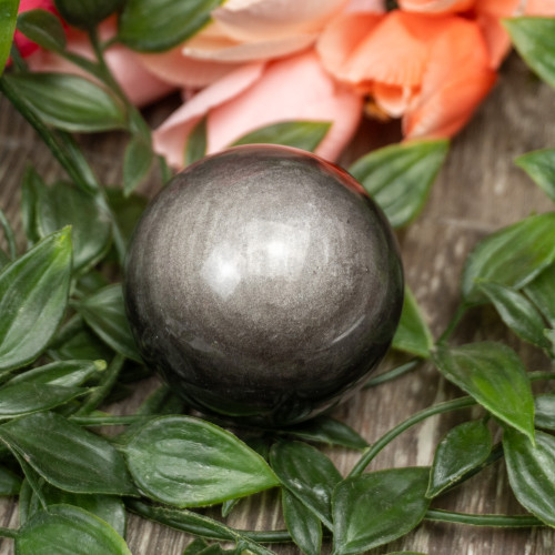 Silver Sheen Obsidian Sphere #4