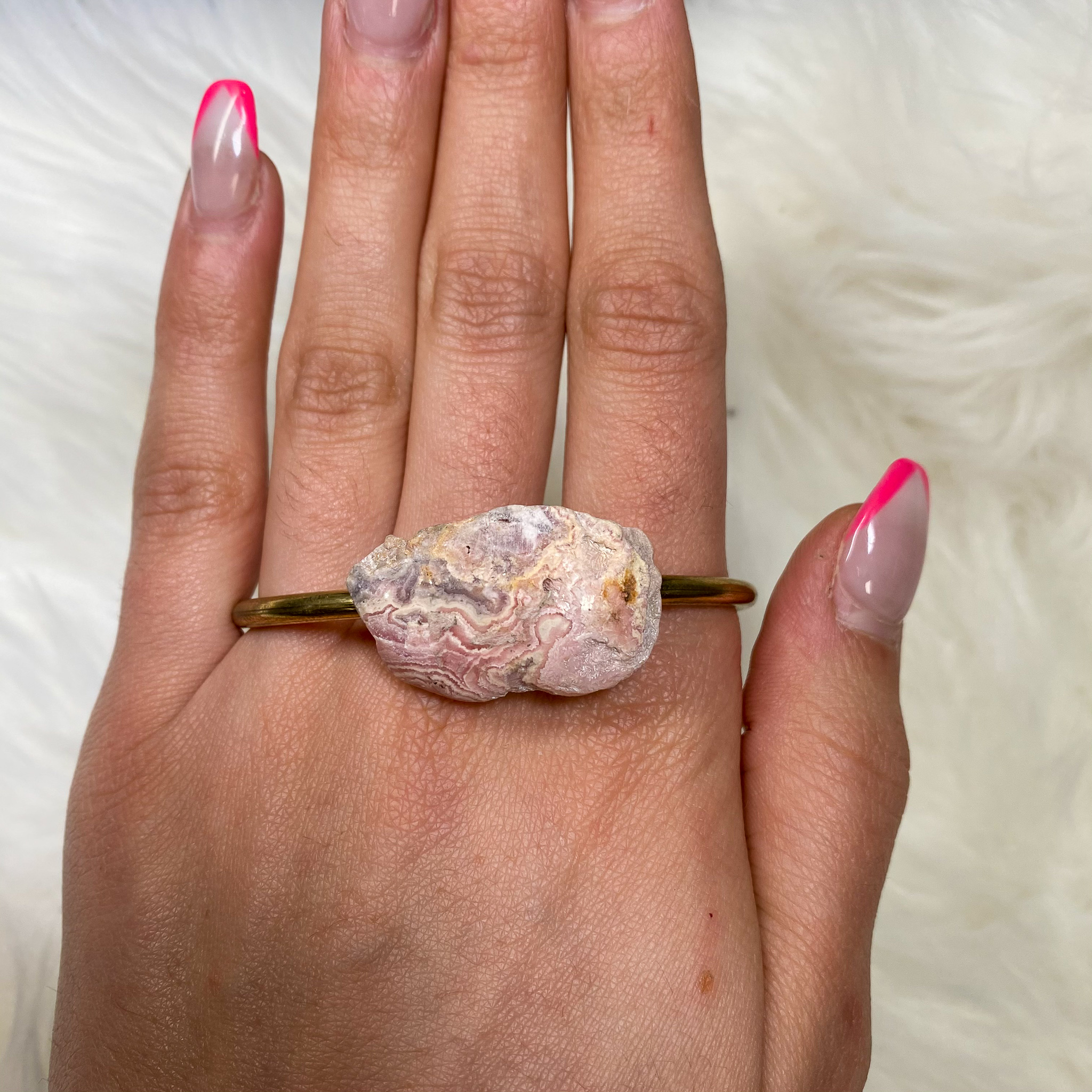 Rhodochrosite #3 Bracelet (Gold)