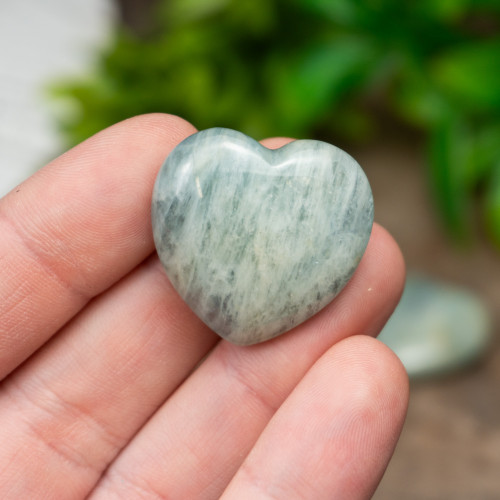 Aquamarine Small Heart Random