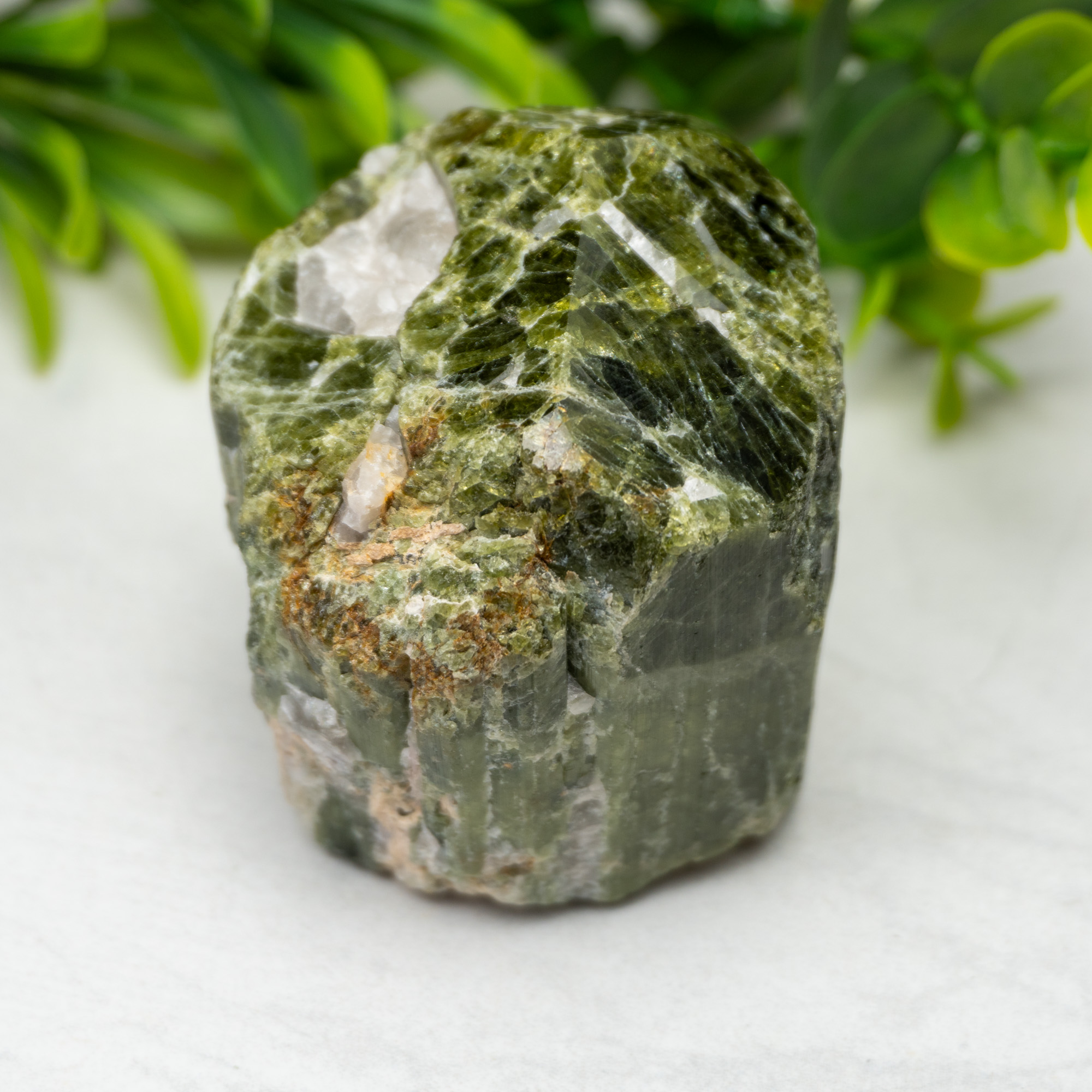 Green Tourmaline Over Quartz (Natural) #3