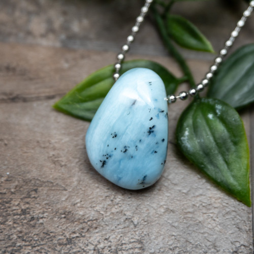 A+ Andean Dendritic Blue Opal Necklace #2