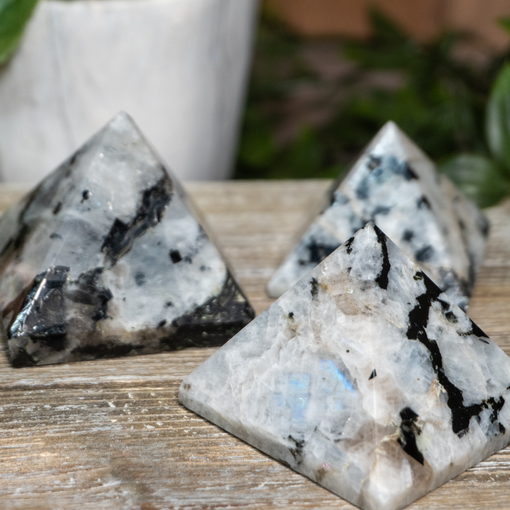 Rainbow Moonstone Pyramid