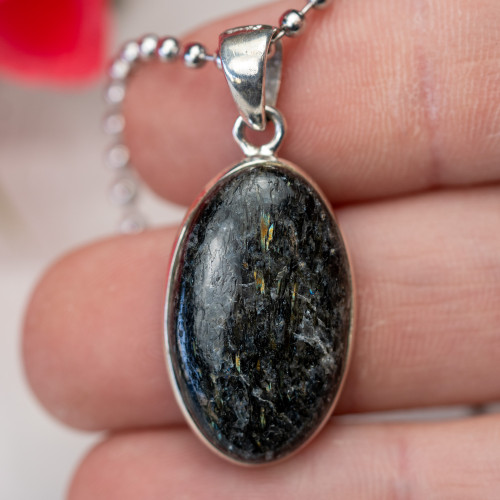 Nuummite Sterling Silver Necklace #5