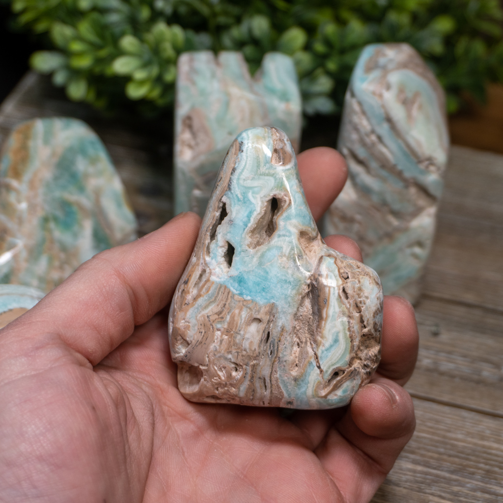 Carribean Blue Calcite Free Form