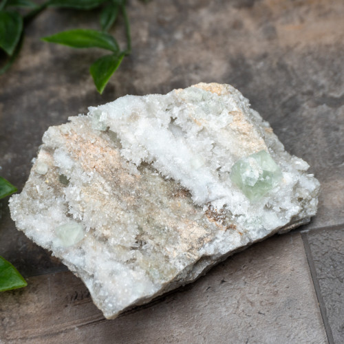 Green Fluorite with Quartz #5