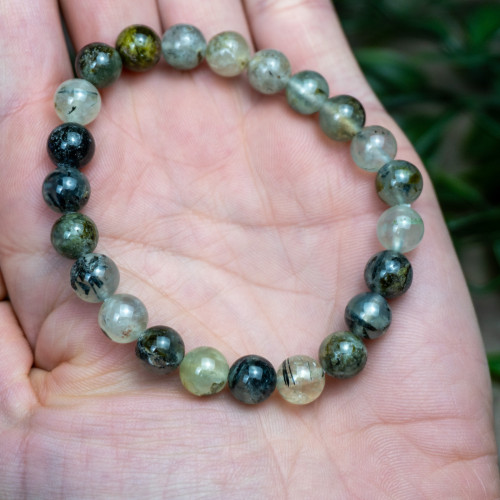Prehnite and Epidote Bracelet 8mm