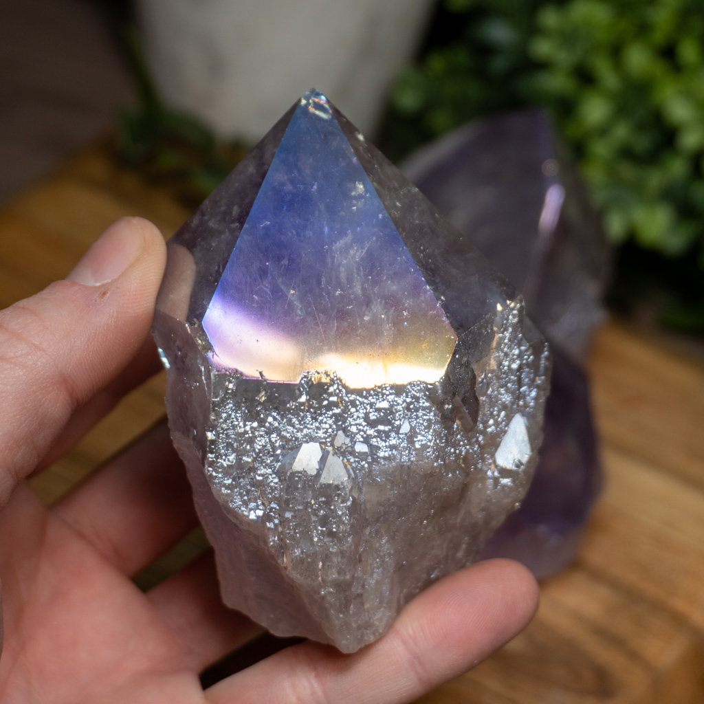 Angel Aura Amethyst Polished Points