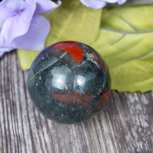 Bloodstone with Pyrite Sphere #5