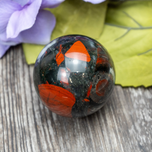 Bloodstone with Pyrite Sphere #4