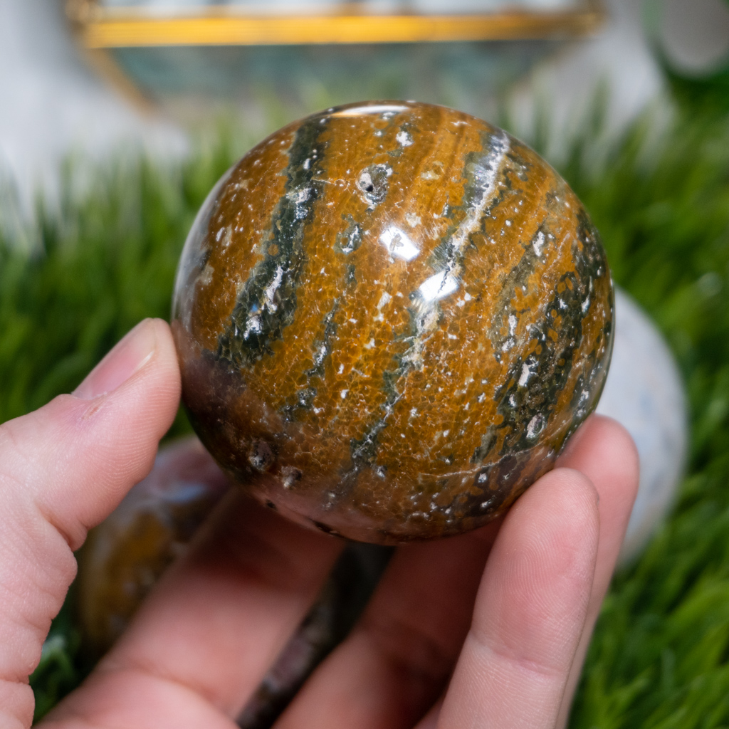 Medium Ocean Jasper Sphere