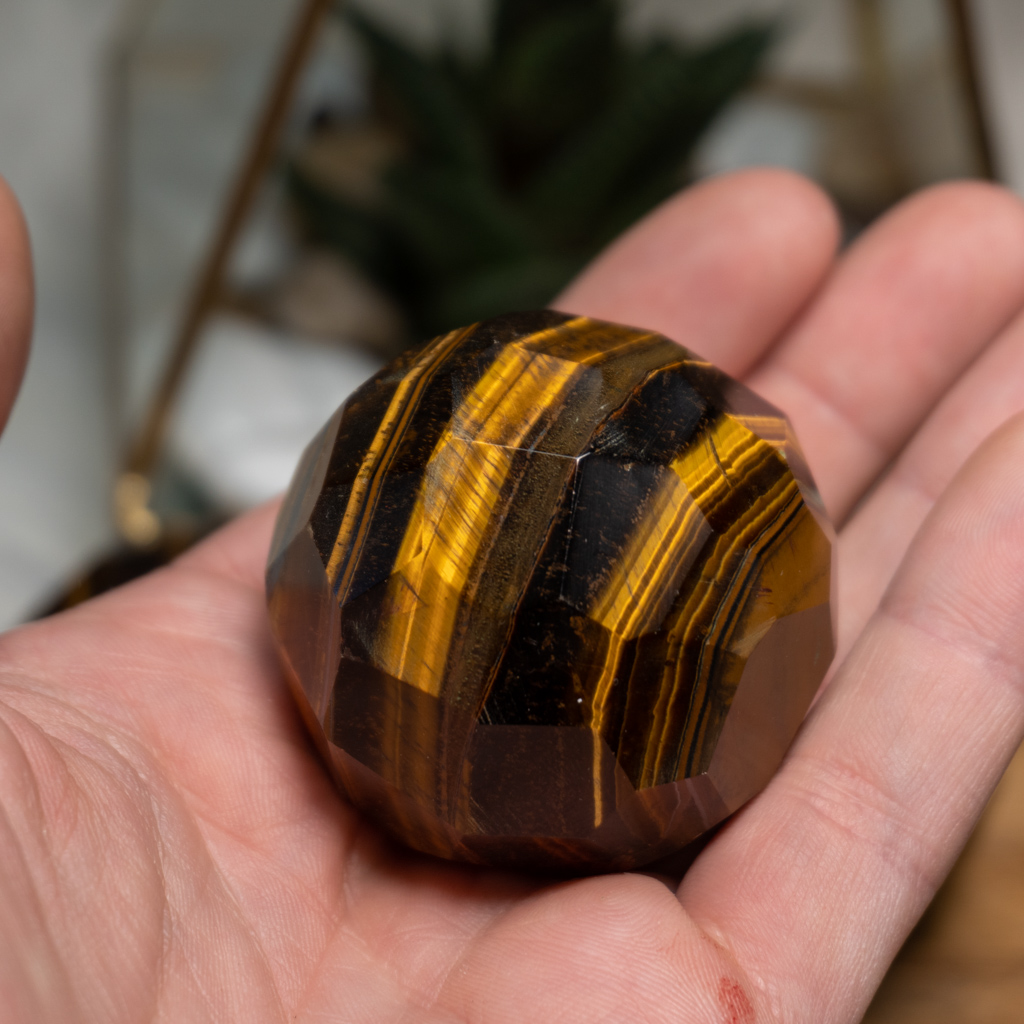 Faceted Tiger Eye Sphere The Crystal Council