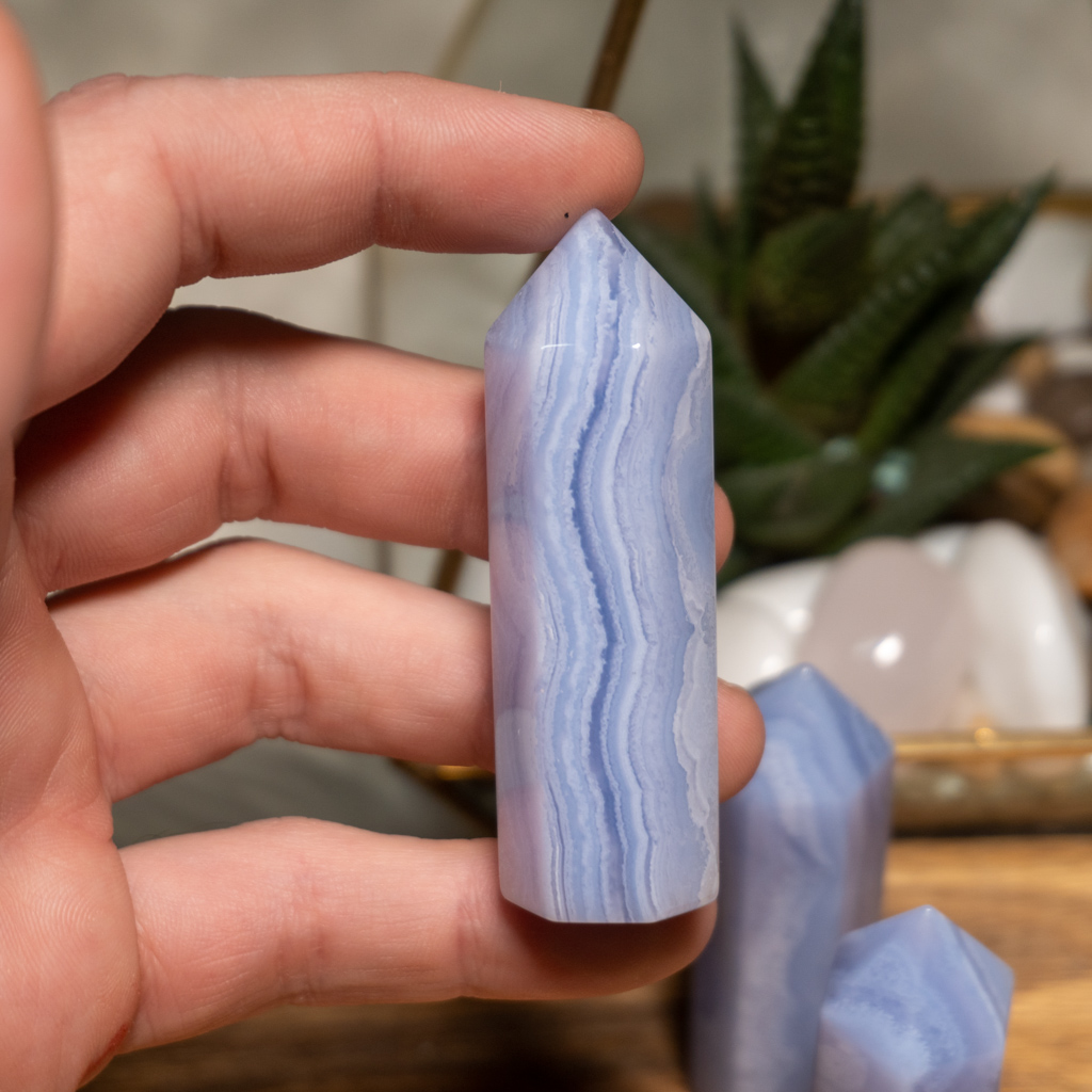 Small Blue Lace Agate Tower The Crystal Council