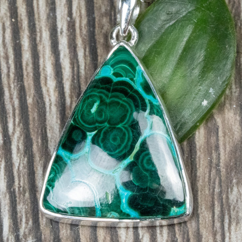 Malachite & Chrysocolla Sterling Silver Necklace #1