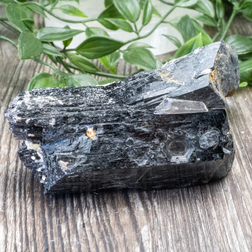 Black Tourmaline Crystallized with Hyalite Opal (Namibia) #10