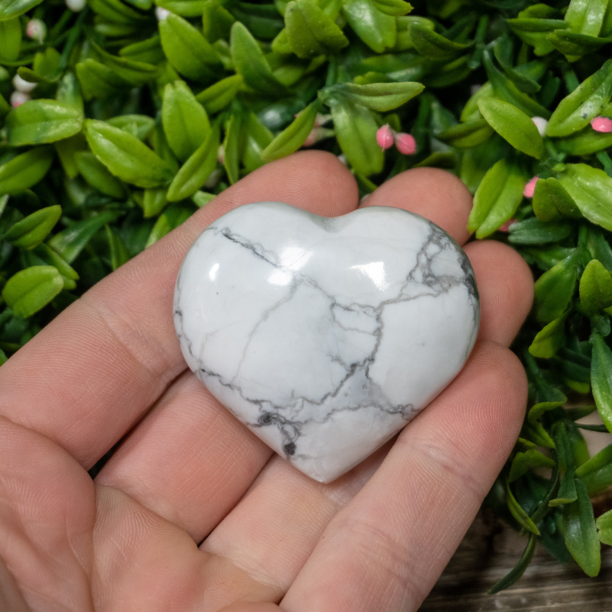 Howlite Hearts Howlite Hearts