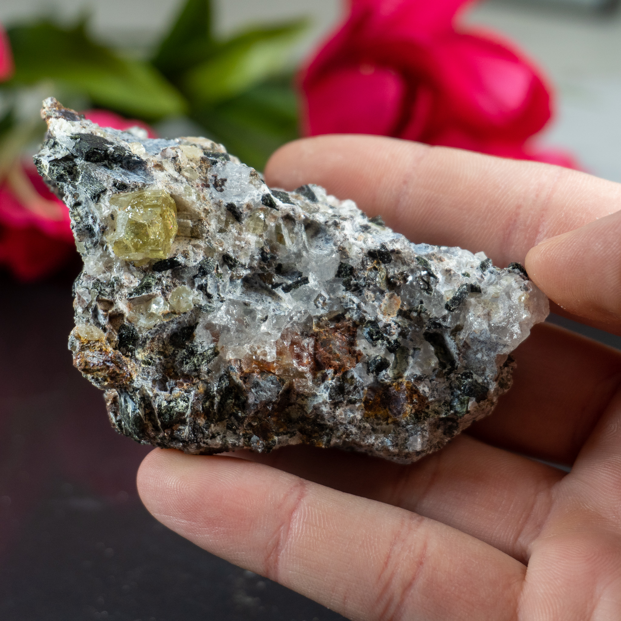 Green Apatite in Matrix #4