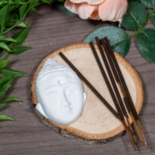 Buddha Head Incense Holder with Wildberry Incense