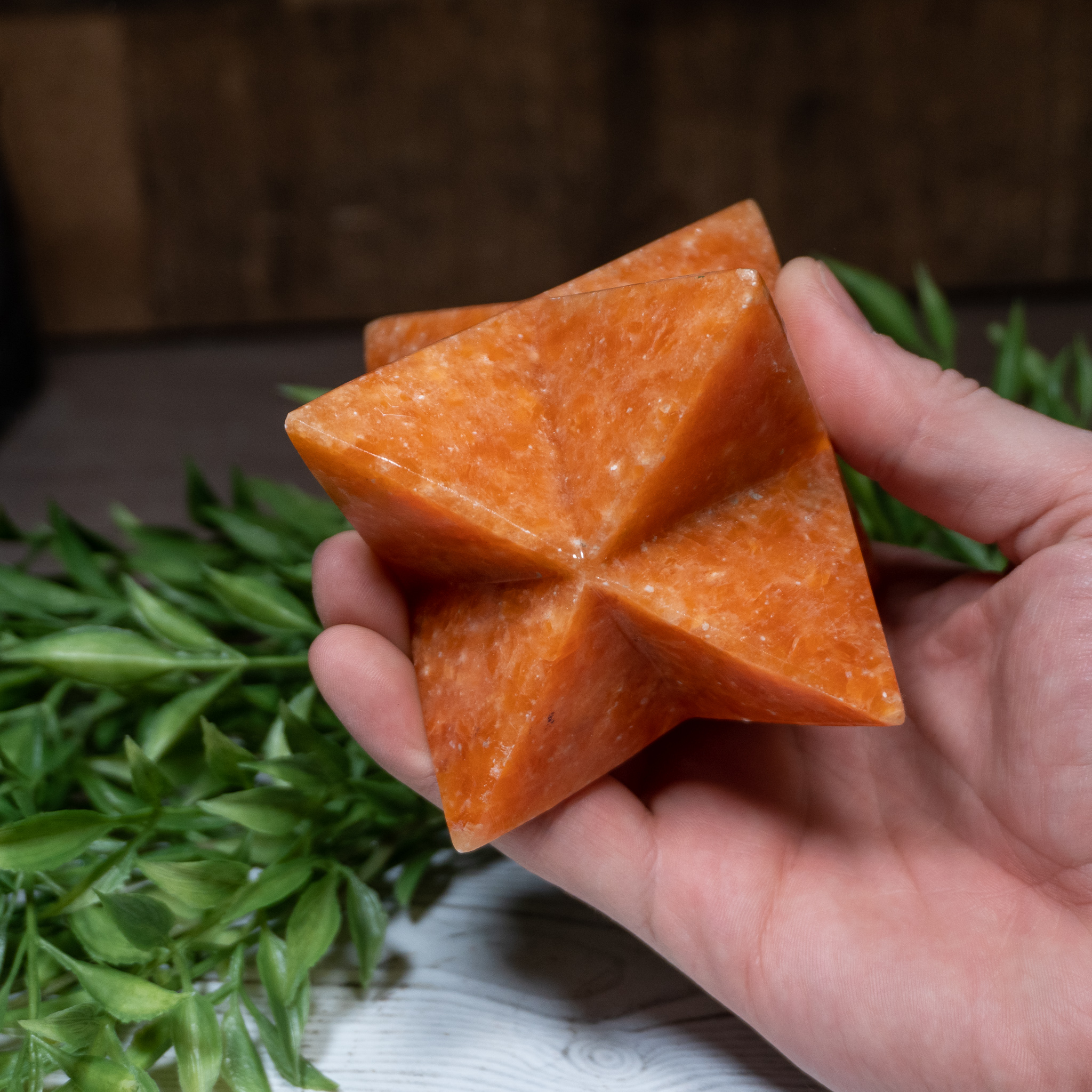 Orange Calcite Merkaba