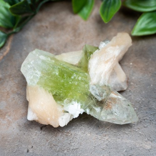 Green Apophyllite with Stilbite and Scolocite #6