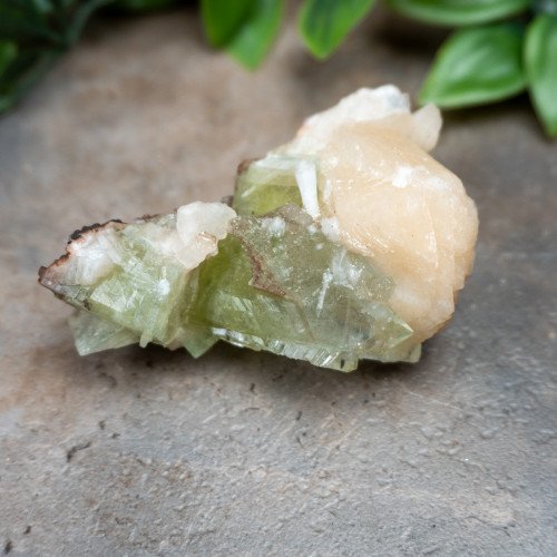 Green Apophyllite with Stilbite and Scolocite #2