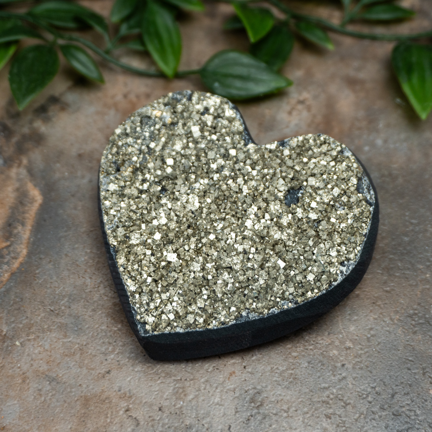 Shungite Heart with Pyrite #1