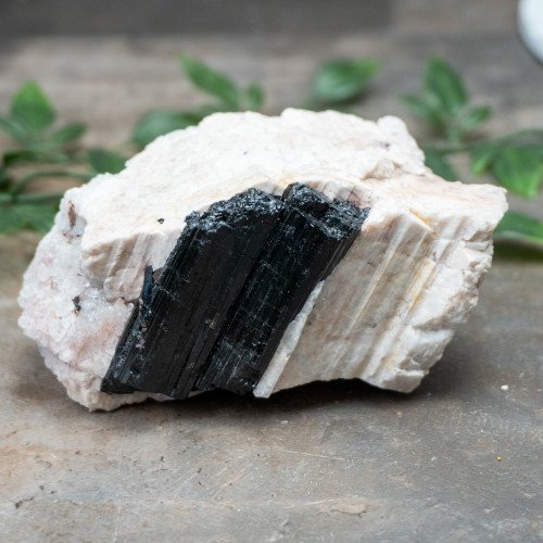 Black Tourmaline on Feldspar #1