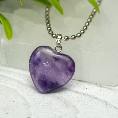 Amethyst Heart Necklace Random