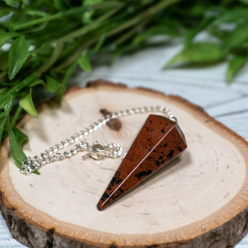Mahogany Obsidian Pendulum