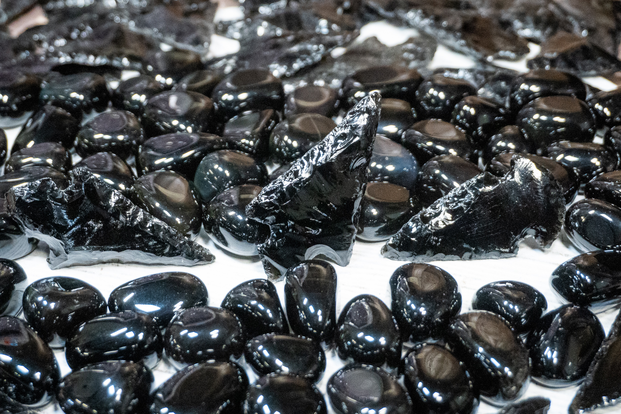 black obsidian crystal structures