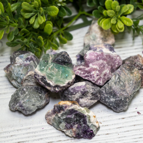 Small Raw Purple and Green Fluorite