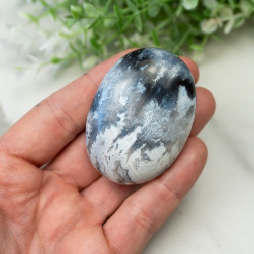 Blue Pacific Agate Palmstone #4