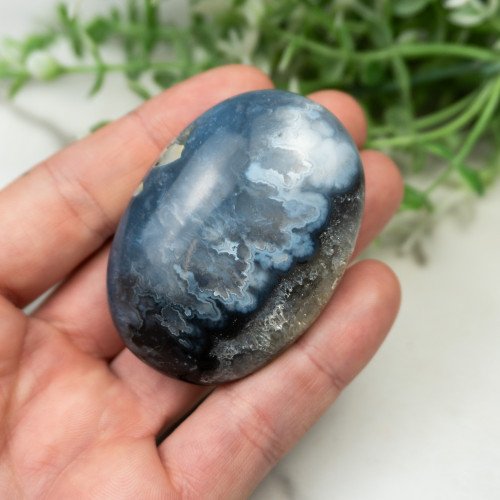 Blue Pacific Agate Palmstone #16