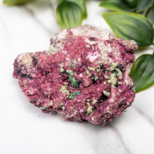 Cobaltoan Calcite with Malachite #10