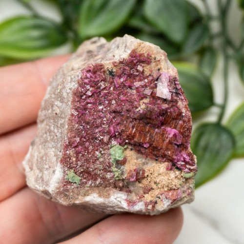 Cobaltoan Calcite with Malachite #8