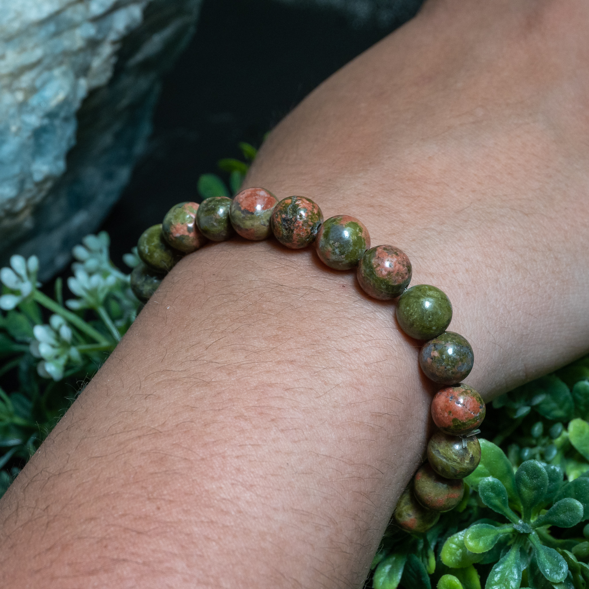 Bracelet en Unakite - pierre naturelle | Esprit Lithothérapie