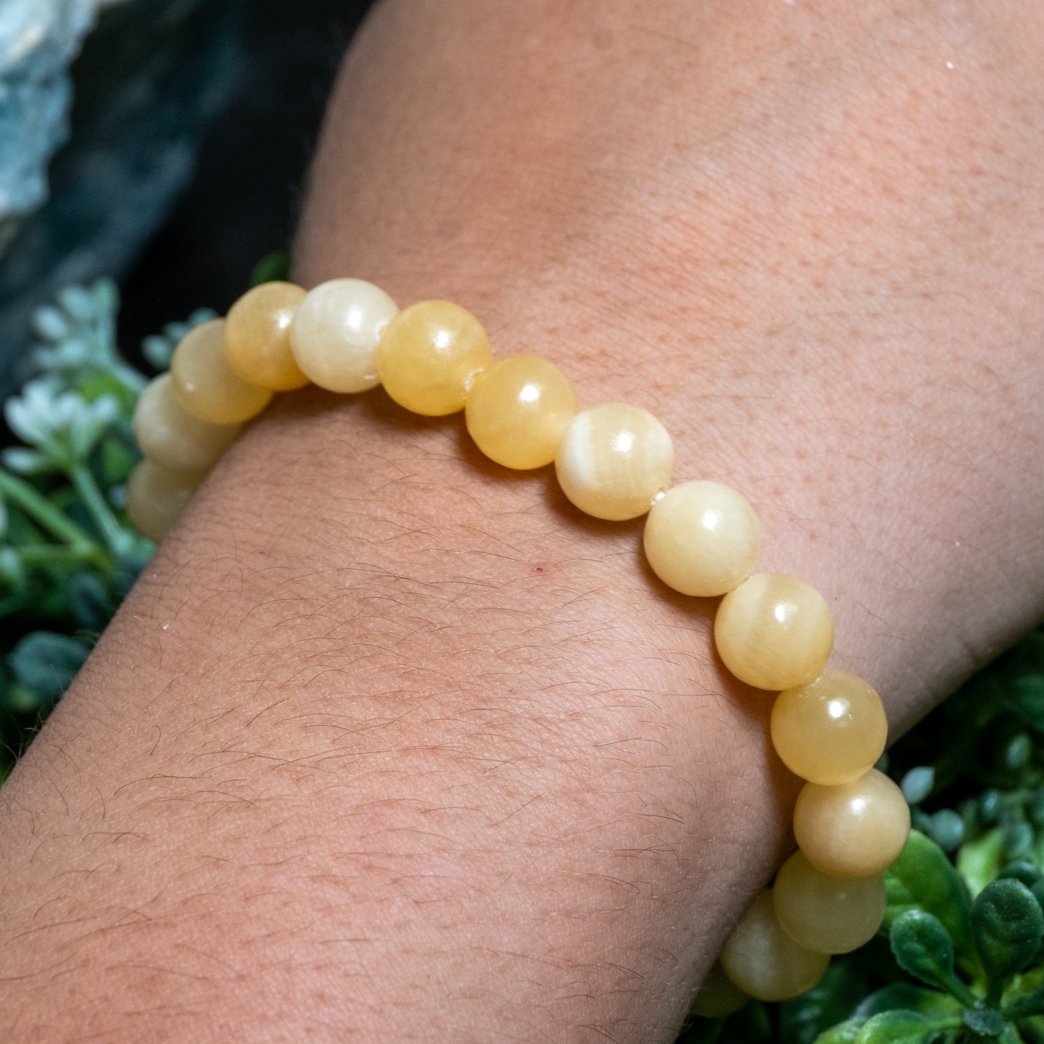 Crystal Healing Meditation Bracelet Enhances Creativity Sacral Chakra Bracelet Bring  Positive Energy Orange Calcite Bracelet