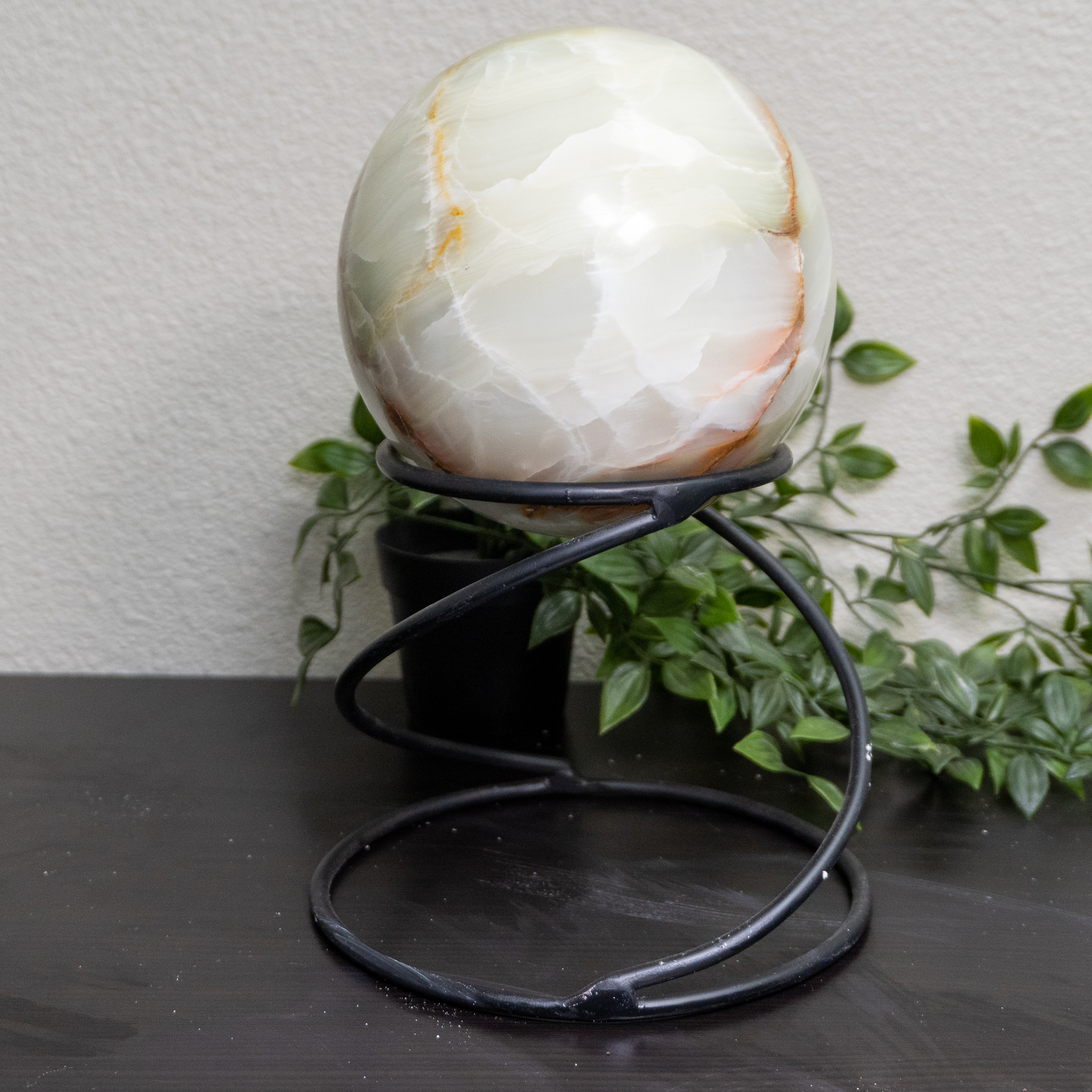 Green Onyx Sphere With Stand The Crystal Council