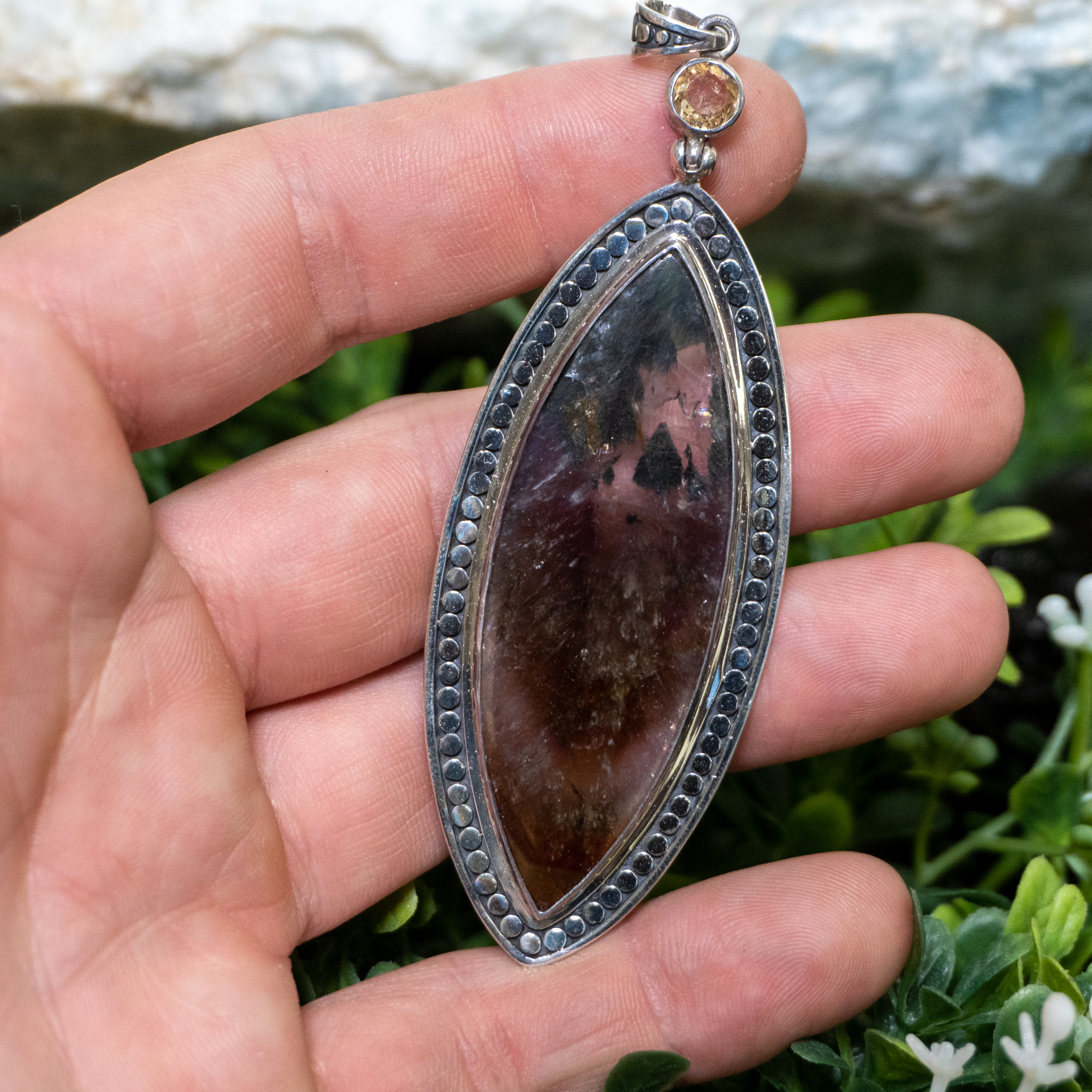 Super 7 Necklace #2 with Heliodor